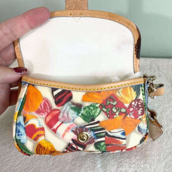 Dooney & Bourke Leather Small Snap Button Candy Wristlet - Picture 4 of 8